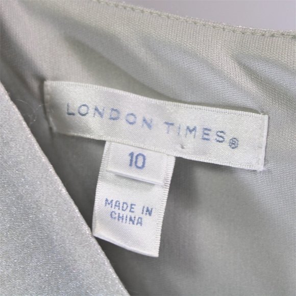 London Time | Silver Layered Ruffle Dress - Picture 4 of 7